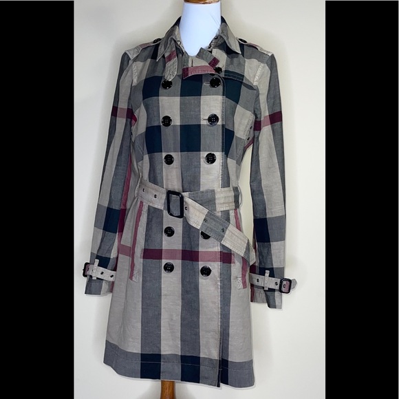 Burberry Jackets & Blazers - Burberry Brit Plaid Trench Coat